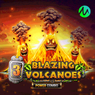 รวมเกมสล็อตทุกค่าย - 3 Blazing Volcanoes Power Combo